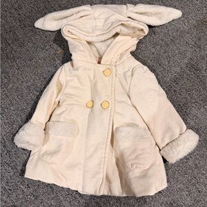 Adorable Cream Kids Puffer Coat with Ears